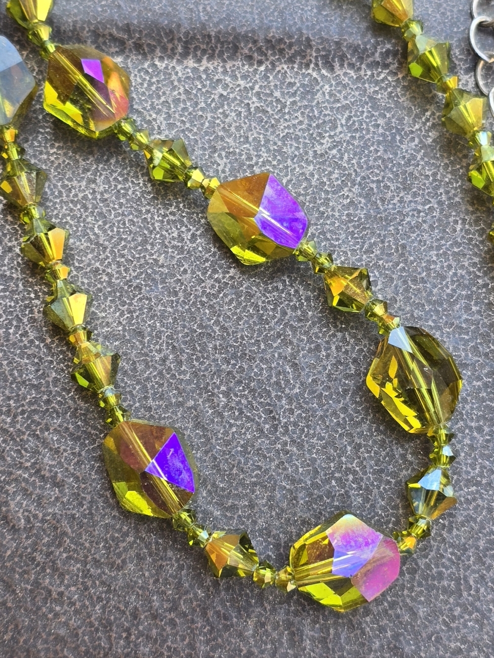 Emily Ray Spartanburg artisan boutique AB iridescent green Swavroski sterling